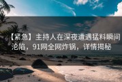 【紧急】主持人在深夜遭遇猛料瞬间沦陷，91网全网炸锅，详情揭秘