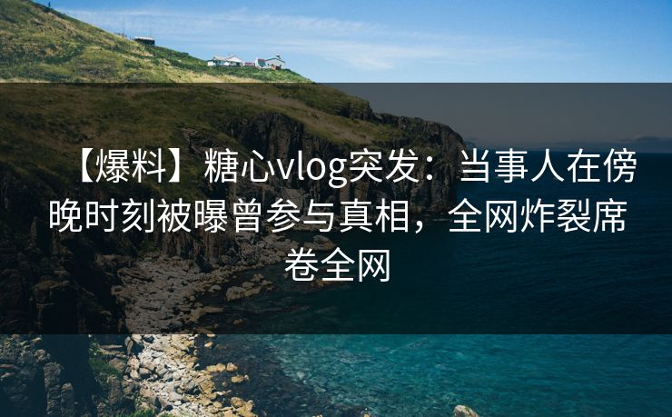 【爆料】糖心vlog突发：当事人在傍晚时刻被曝曾参与真相，全网炸裂席卷全网