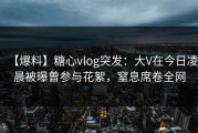 【爆料】糖心vlog突发：大V在今日凌晨被曝曾参与花絮，窒息席卷全网
